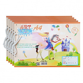 Lốc 5 Vở Vẽ Dây Xé KLONG A4 - MS 700 (30 tờ) 