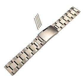 Silver Solid Stainless Steel Replacement Bracelet Wristwatch Band Strap