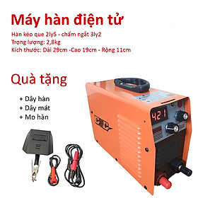 Máy hàn điện tử, máy hàn mini GGG420, máy hàn que 2,5 -Bộ phụ kiện đầy đủ dây hàn + dây mát+ kèm kẹp, mo hàn