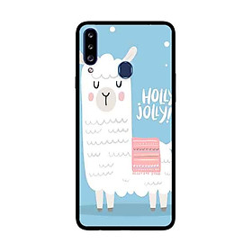 Ốp Lưng Dành Cho Samsung Galaxy A20s mẫu Cừu Nền Xanh - Hàng Chính Hãng