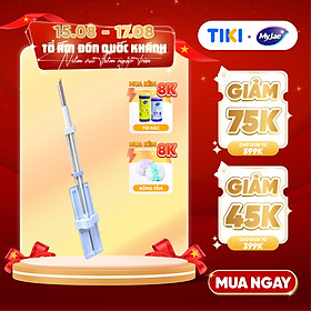 Cây Lau Nhà Vải Sợi Thần Kì Kéo Vắt Thông Minh Bản Lau To 40cm Tiết Kiệm Thời Gian MyJae