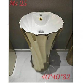 Mua Chậu Lavabo Trụ Hình Khối Mạ Vàng GROVES GRL25