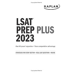 Sách ngoại văn: LSAT Prep Plus 2023: Strategies For Every Section + Real LSAT Questions + Online (Kaplan Test Prep)