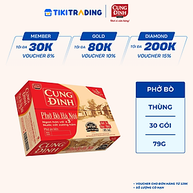 Thùng Phở Bò Hà Nội Micoem Cung Đình (30 Gói)
