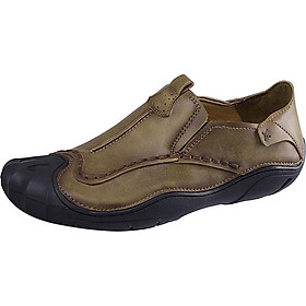 Summer men's casual leather shoes Slip-on British Wild Shoes