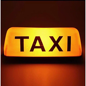 Mào taxi màu vàng - có đèn - đế nam châm