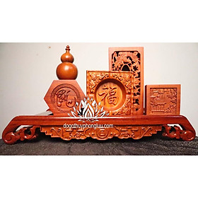 Mua Combo 6 món giá rẻ khay trà lan đũa gạt tàn hộp giấy hộp đựng chè ống tăm hộp đựng nhỏ gỗ hương cao cấp
