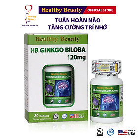 Viên Uống HB Ginkgo Biloba Healthy Beauty Giúp Tăng Cường Tuần Hoàn Não Cải Thiện Trí Nhớ