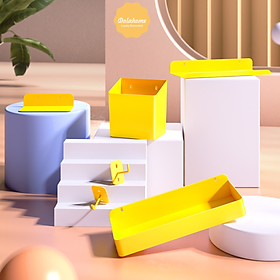 Mua Hộp bút + khay đựng + kệ L ngắn + kệ L Dài + kệ tam giác Dola Home để vật dụng cần thiết - Phụ kiện bảng Pegboard