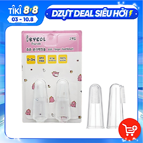 Bàn chải rơ lưỡi xỏ ngón IBYEOL Friends JuJu lông bàn chải mềm (chính hãng Hàn Quốc)