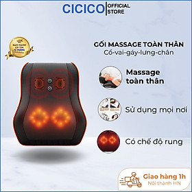 Gối Massage Cổ Vai Gáy Cao Cấp Thế Hệ Mới, Máy Massage Hồng Ngoại 20 bi Đa Chức Năng, Giảm Nhức Mỏi Toàn Thân Hiệu Quả