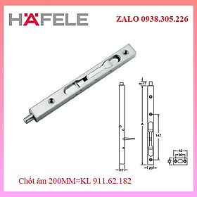 Mua Chốt âm cho cửa dài 200mm  inox mờ Hafele 911.62.182