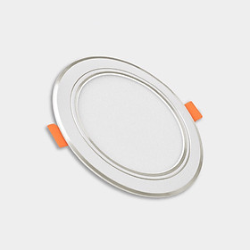 Bộ đèn âm trần tròn viền bạc 7W Điện Quang ĐQ LEDPN04 07765 S110