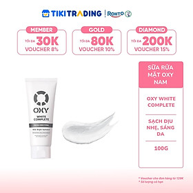 Sữa rửa mặt cho nam OXY sạch dịu nhẹ, sáng da OXY White Complete 100g