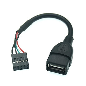 Tiêu đề nội bộ của bo mạch chủ USB 9 pin cho bộ chuyển đổi xe buýt USB2.0 Cáp tích hợp cho cáp máy tính để bàn máy tính 10cm chiều dài cáp 15cm: 10cm