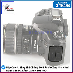 Bộ Nắp Cao Su Thay Thế Chống Bụi Bảo Vệ Cổng Usb Hdmi Cho Dành Cho Máy Ảnh Canon EOS 40D, 50D, 60D, 70D, 550D, 600D, 650D/700D, 6D, 7D, 5D, 5D Mark ii, 5D Mark iii