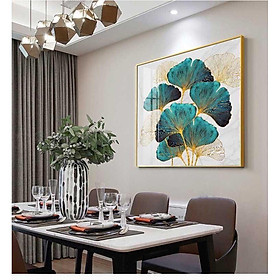 Mua Xả tranh tráng gương phòng khách  phòng ăn - lá rẻ quạt vuông siêu đẹp có nhiều size
