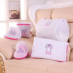 Túi lưới giặt đồ/Set 5 túi lưới giặt quần áo đồ lót, tất vớ cho máy giặt