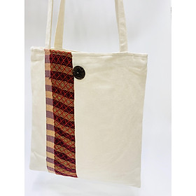 Túi tote thổ cẩm thời trang nữ - Nút cài