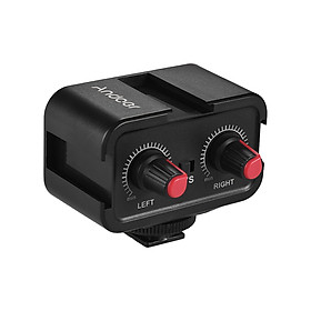 Bộ Chuyển Đổi Âm Thanh Micro Kênh Đôi 3.5 mm Andoer WS-VS Cho Máy Quay Phim Canon Nikon Sony DSLR