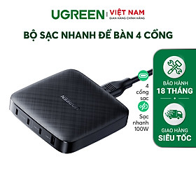 Mua Bộ sạc nhanh 100W để bàn UGREEN 70869 Chuẩn sạc nhanh PD  QC 3.0 - Sạc được cho laptop - Hàng chính hãng
