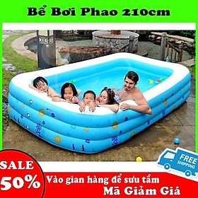 Mua Hồ bơi phao trẻ em Bể bơi phao trong nhà  hình chữ nhật kích thước 210cm