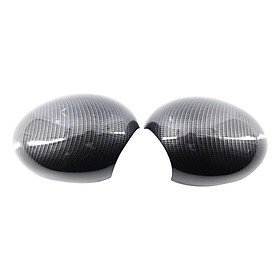 2 Pieces Wing Mirror Cover Casing Rplacement for Mini R55 R56 R57