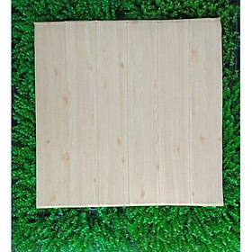 Bộ 5 Tấm Xốp Dán Tường Vân Gỗ sáng 70x70cm - SUPER STORE