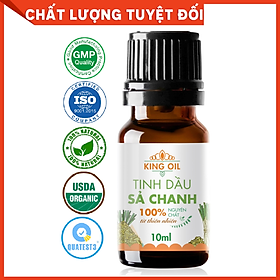 Tinh dầu Sả Chanh 10ml nguyên chất từ thiên nhiên, An Toàn Cho Trẻ, Thơm Phòng, Khử Mùi, Kháng Khuẩn, Đuổi Muỗi, Giải Cảm - KingOil