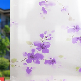 Mua Combo 5m Decal Giấy Dán Kính HOA MAI TÍM LÃNG MẠN Khổ 45cm Có Sẵn Keo Tiện Lợi