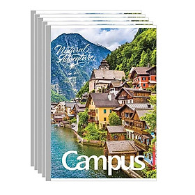 Lốc 5 quyển vở kẻ ngang Adventure 200 trang B5 Campus NB-BAVT200 - Xanh
