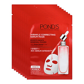 Combo 8 Mặt Nạ Tinh Chất Pond's Làm Mờ Nếp Nhăn Wrinkle Correcting Serum Mask (21g x 8)