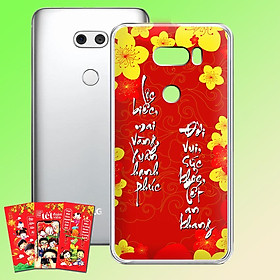 Ốp lưng điện thoại LG V30 - 01253 7989 HOAMAI02 - Tặng bao lì xì Mừng Xuân Canh Tý - Silicon dẻo - Hàng Chính Hãng