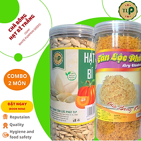 CHÀ BÔNG SỢI HŨ 250G VÀ HẠT BÍ TRẮNG HŨ 500G TÂN LỘC PHÁT