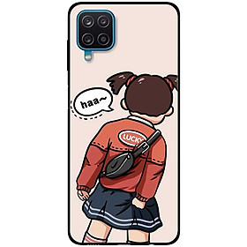 Ốp lưng cho Samsung A12 - A22 4G - Samsung F12 - M12 - Hình Cặp Áo Cam Đỏ 1 - Hàng Chính Hãng