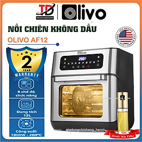 Mua Nồi Chiên Không Dầu OLIVO AF12  12Lit-1800W  8 Chức Năng và Phụ Kiện Đa Năng  Hàng Chính Hãng