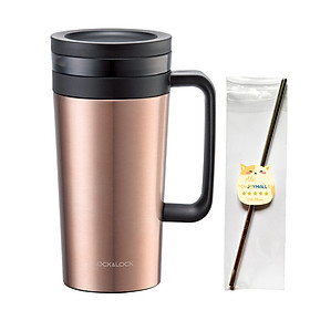 Ly giữ nhiệt Lock&Lock Coffee Filter Mug LHC4197 580ml - Hàng chính hãng, Có lưới lọc trà, Coffee bằng Inox, Chất liệu thép không gỉ, Giữ nóng hoặc giữ lạnh tốt Kèm ống hút Inox 304