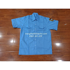 Áo bảo vệ màu xanh dương logo tay đủ size - chuẩn thông tư 08