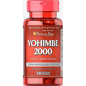 Puritans Pride Yohimbe 2000 Mg, 50 Count