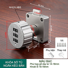 Mua Khóa số ngăn kéo bàn  tủ  loại ABS20 dài 20mm với 3 mã số có thể thay đổi được (ABS20)