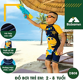 Đồ Bơi Trẻ Em Bé Trai Liền Thân 2 - 8 Tuổi - Babamin - Họa Tiết 3D Khủng Long - DB08