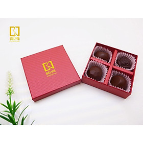 Hộp quà socola tươi Belvie 4 viên