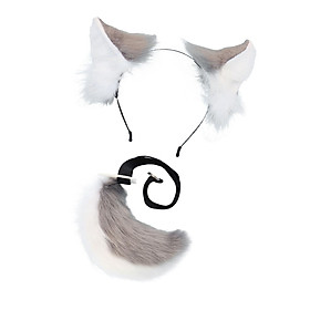 Ears and Tail Cosplay Set for Children Men Women Animal Themed Parties