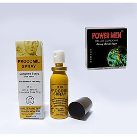 Bình Xịt Tăng Thời Gian Quan Hệ Procomil + BCS Power Men (Hộp 3 Chiếc) - Hàng Chính Hãng 100% - Che Tên Sản Phẩm