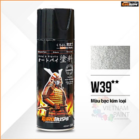 Mua Sơn xịt Samurai Kurobushi - MÀU BẠC KIM LOẠI Mâm Xe W39 (400ml)