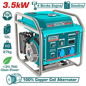Mua MÁY PHÁT ĐIỆN DÙNG XĂNG BIẾN TẦN 3.5KW TOTAL TP340001 - HÀNG CHÍNH HÃNG