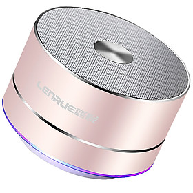 Loa Bluetooth Mini Không Dây LENRUE A2 - Hồng Vàng pin 500mAh