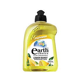 Nước rửa chén đậm đặc Earth Choice hương chanh 500ml