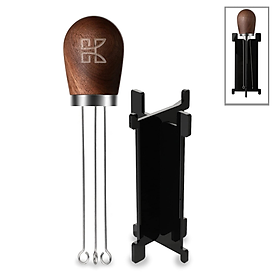 Mua Tặng Túi Vải - Cây Khuấy Trộn Bột Cà Phê Phân Tán Đồng Đều Cán Gỗ Kèm Đế Mica Giữ thương hiệu KaRí – Espresso Coffee Stirrer (Màu Ngẫu Nhiên)