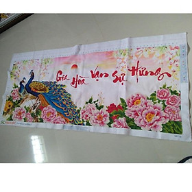 Mua (Đã thêu) Tranh thêu thành phẩm chưa khung gia hoà vạn sự hưng